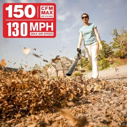 MZK garden tools leaf blower weighing just 3.9 lbs, making it lightweight and easy to carry.