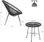 Ergonomic Acapulco chairs in the garden furniture set, providing comfort and style.