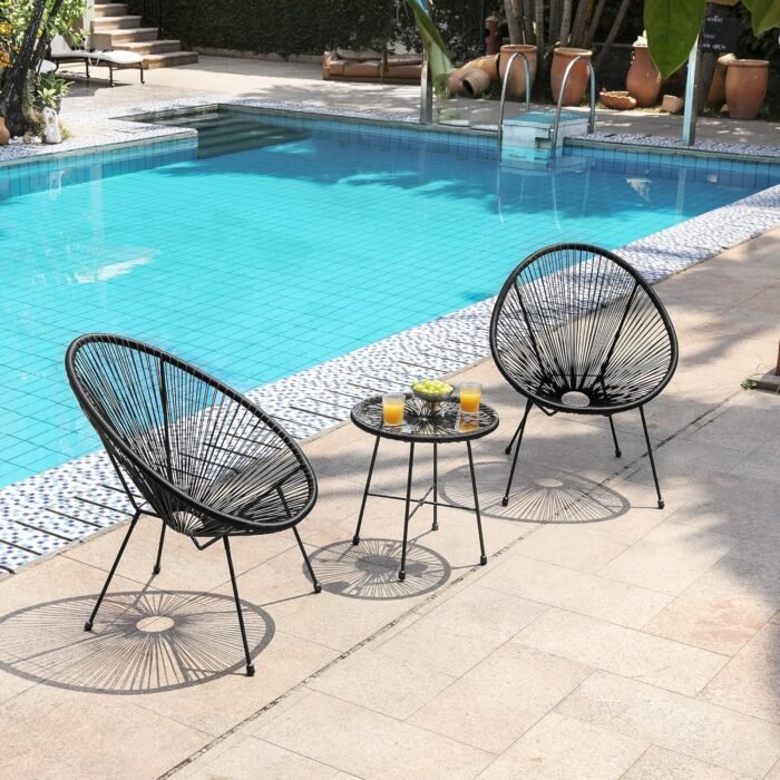 The versatile garden furniture set enhancing a backyard patio with a modern design.